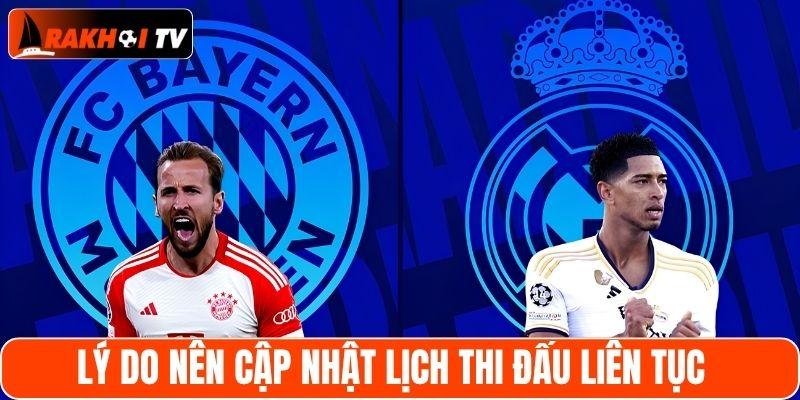 Vì sao cần cập nhật lịch thi đấu liên tục?